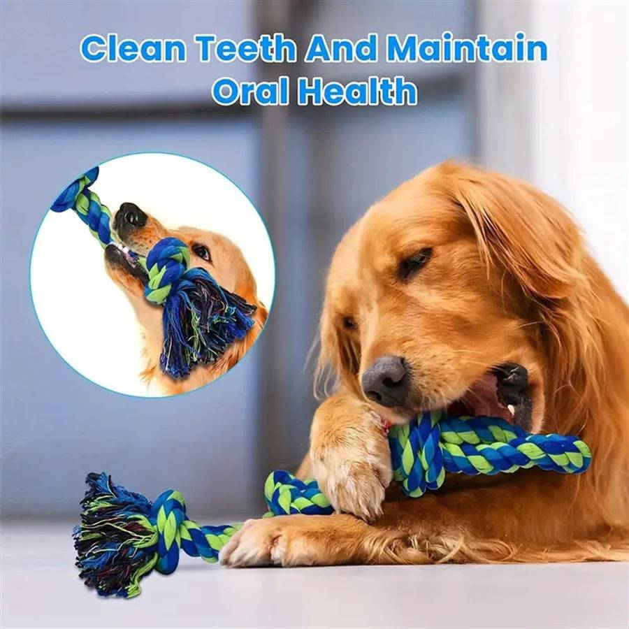 Heavy Duty Rope Knot Dog Toys For Large Breeds Dental Health Chew And Skippy Dogs